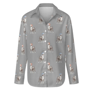 Watercolor Black White Boxer Dogs Christmas-S-DarkGray-34