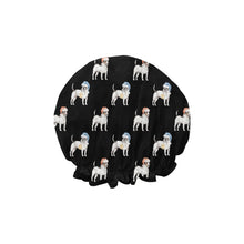 Load image into Gallery viewer, Watercolor Black White Russell Terriers Christmas Elastic Reusable Shower Caps-Accessories-Accessories, Christmas, Dog Mom Gifts, Jack Russell Terrier-17