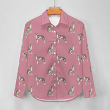 Load image into Gallery viewer, Watercolor Black White Whippets Women's Shirt-Apparel-Apparel, Dog Mom Gifts, Greyhound, Shirt, Whippet-19