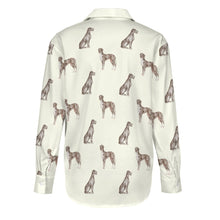 Load image into Gallery viewer, Watercolor Black White Whippets Women&#39;s Shirt-Apparel-Apparel, Dog Mom Gifts, Greyhound, Shirt, Whippet-15