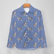 Load image into Gallery viewer, Watercolor Black White Whippets Women's Shirt-Apparel-Apparel, Dog Mom Gifts, Greyhound, Shirt, Whippet-25