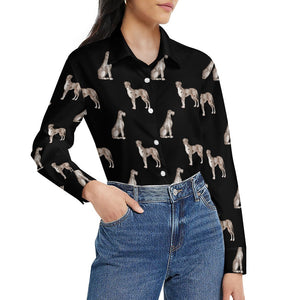 Watercolor Black White Whippets Women's Shirt-Apparel-Apparel, Dog Mom Gifts, Greyhound, Shirt, Whippet-38