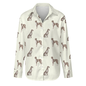 Watercolor Black White Whippets Women's Shirt-Apparel-Apparel, Dog Mom Gifts, Greyhound, Shirt, Whippet-Ivory White-S-14