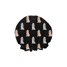 Load image into Gallery viewer, Watercolor Blenheim King Charles Spaniels Christmas Reusable Shower Caps-Accessories-Accessories, Cavalier King Charles Spaniel, Christmas, Dog Mom Gifts-7