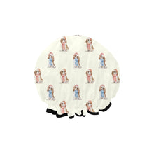 Load image into Gallery viewer, Watercolor Blenheim King Charles Spaniels Christmas Reusable Shower Caps-Accessories-Accessories, Cavalier King Charles Spaniel, Christmas, Dog Mom Gifts-9