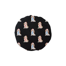 Load image into Gallery viewer, Watercolor Blenheim King Charles Spaniels Christmas Reusable Shower Caps-Accessories-Accessories, Cavalier King Charles Spaniel, Christmas, Dog Mom Gifts-Midnight Black-ONE SIZE-6