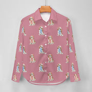 Watercolor Blenheim King Charles Spaniels Christmas Women's Shirt-Apparel-Apparel, Cavalier King Charles Spaniel, Christmas, Dog Mom Gifts, Shirt-19