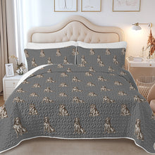 Load image into Gallery viewer, Watercolor Bliss Black Labradors Quilted Bedding Set-Bedding-Bedding,Blankets,Christmas,Home Decor-9