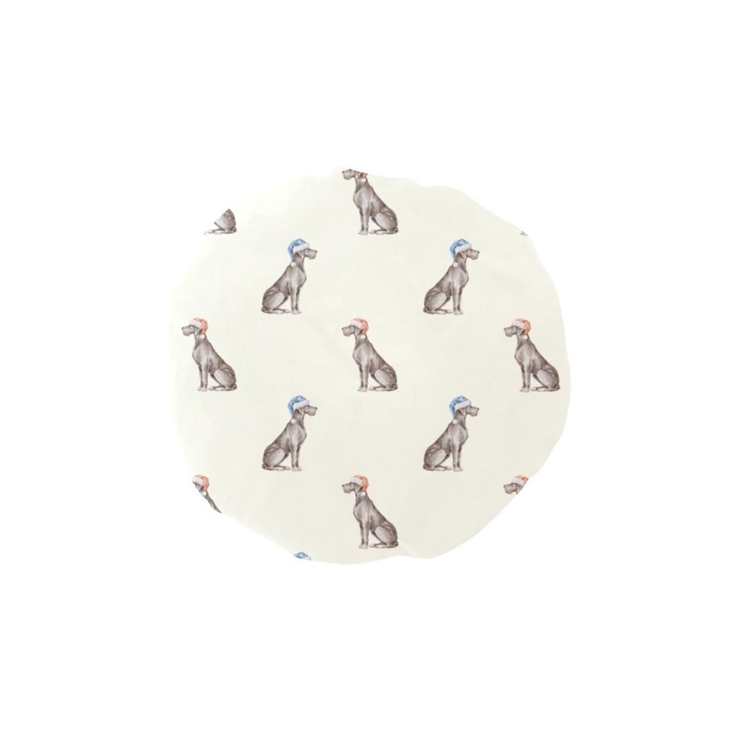 Watercolor Blue Great Dane Christmas-Ivory-ONE SIZE-1