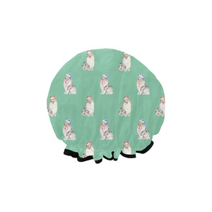 Watercolor Blue Merle Shelties Collies Christmas Elastic Reusable Shower Caps-Accessories-Accessories, Christmas, Dog Mom Gifts, Rough Collie, Shetland Sheepdog-14