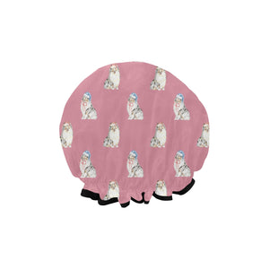 Watercolor Blue Merle Shelties Collies Christmas Elastic Reusable Shower Caps-Accessories-Accessories, Christmas, Dog Mom Gifts, Rough Collie, Shetland Sheepdog-6