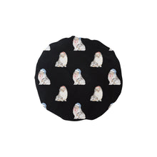 Load image into Gallery viewer, Watercolor Blue Merle Shelties Collies Christmas Elastic Reusable Shower Caps-Accessories-Accessories, Christmas, Dog Mom Gifts, Rough Collie, Shetland Sheepdog-Black-ONE SIZE-16