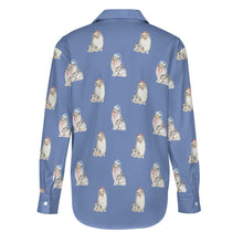 Load image into Gallery viewer, Watercolor Blue Merle Shelties Collies Christmas Women&#39;s Shirt-Apparel-Apparel, Dog Mom Gifts, Rough Collie, Shetland Sheepdog, Shirt, Whippet-23