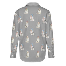 Load image into Gallery viewer, Watercolor Blue Merle Shelties Collies Christmas Women&#39;s Shirt-Apparel-Apparel, Dog Mom Gifts, Rough Collie, Shetland Sheepdog, Shirt, Whippet-40