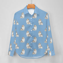 Load image into Gallery viewer, Watercolor Blue Merle Shelties Collies Women&#39;s Shirt-Apparel-Apparel, Dog Mom Gifts, Rough Collie, Shirt-22