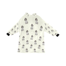 Load image into Gallery viewer, Watercolor Blue Roan Cocker Spaniel Blanket Hoodie-Blanket-Apparel, Blanket Hoodie, Blankets, Cocker Spaniel, Dog Mom Gifts-Ivory White-ONE SIZE-10