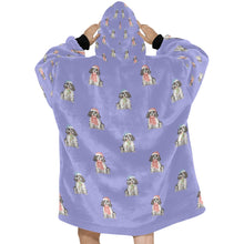 Load image into Gallery viewer, Watercolor Blue Roan Cocker Spaniel Christmas Blanket Hoodie-Blanket-Apparel, Blanket Hoodie, Blankets, Christmas, Cocker Spaniel, Dog Mom Gifts-29