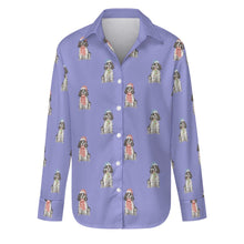 Load image into Gallery viewer, Watercolor Blue Roan Cocker Spaniel Christmas Women&#39;s Shirt-Apparel-Apparel, Christmas, Cocker Spaniel, Dog Mom Gifts, Shirt-Lavender Purple-S-32