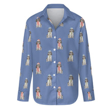 Load image into Gallery viewer, Watercolor Blue Roan Cocker Spaniel Christmas Women&#39;s Shirt-Apparel-Apparel, Christmas, Cocker Spaniel, Dog Mom Gifts, Shirt-Slate Blue-S-29