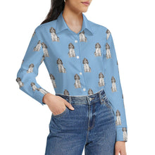 Load image into Gallery viewer, Watercolor Blue Roan Cocker Spaniel Women&#39;s Shirt-Apparel-Apparel, Cocker Spaniel, Dog Mom Gifts, Shirt-42