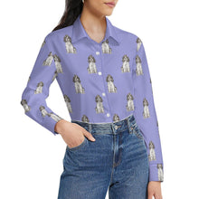 Load image into Gallery viewer, Watercolor Blue Roan Cocker Spaniel Women&#39;s Shirt-Apparel-Apparel, Cocker Spaniel, Dog Mom Gifts, Shirt-45