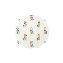 Load image into Gallery viewer, Watercolor Blue Schnauzer Christmas Elastic Reusable Shower Caps-Accessories-Accessories, Christmas, Dog Mom Gifts, Schnauzer-Ivory White-ONE SIZE-1