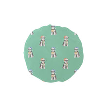 Load image into Gallery viewer, Watercolor Blue Schnauzer Christmas Elastic Reusable Shower Caps-Accessories-Accessories, Christmas, Dog Mom Gifts, Schnauzer-Mint Green-ONE SIZE-13