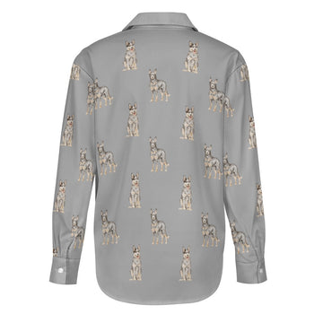 Watercolor Blue Speckle Blue Heelers Women's Shirt - 9 Colors-Apparel-Apparel, Blue Heeler, Dog Mom Gifts, Shirt-33