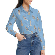 Watercolor Blue Speckle Blue Heelers Women's Shirt - 9 Colors-Apparel-Apparel, Blue Heeler, Dog Mom Gifts, Shirt-42
