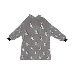 Watercolor Boston Terrier Puppies Blanket Hoodie-Blanket-Apparel, Blanket Hoodie, Blankets, Boston Terrier, Dog Mom Gifts-Gray-ONE SIZE-21