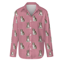 Load image into Gallery viewer, Watercolor Boston Terrier Puppies Women&#39;s Shirt - 9 Colors-Apparel-Apparel, Boston Terrier, Dog Mom Gifts, Shirt-Dusty Pink-S-20