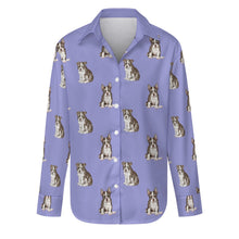 Load image into Gallery viewer, Watercolor Boston Terrier Puppies Women&#39;s Shirt - 9 Colors-Apparel-Apparel, Boston Terrier, Dog Mom Gifts, Shirt-Lavender Purple-S-32