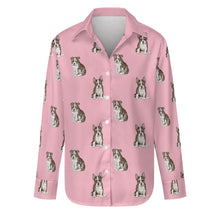 Load image into Gallery viewer, Watercolor Boston Terrier Puppies Women&#39;s Shirt - 9 Colors-Apparel-Apparel, Boston Terrier, Dog Mom Gifts, Shirt-Light Pink-S-17