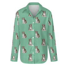 Load image into Gallery viewer, Watercolor Boston Terrier Puppies Women&#39;s Shirt - 9 Colors-Apparel-Apparel, Boston Terrier, Dog Mom Gifts, Shirt-Mint Green-S-30