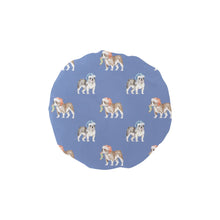 Load image into Gallery viewer, Watercolor Brindle and Blue English Bulldogs Christmas Elastic Reusable Shower Caps-Accessories-Accessories, Christmas, Dog Mom Gifts, English Bulldog-CornflowerBlue-ONE SIZE-9