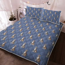 Load image into Gallery viewer, Watercolor Brindle Boston Terriers Quilted Bedding Set - 5 Colors-Bedding-Bedding, Blankets, Boston Terrier, Home Decor-12