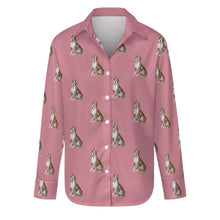 Load image into Gallery viewer, Watercolor Brindle Boston Terriers Women&#39;s Shirt - 9 Colors-Apparel-Apparel, Boston Terrier, Dog Mom Gifts, Shirt-Dusty Pink-S-20