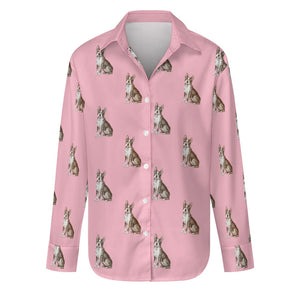 Watercolor Brindle Boston Terriers Women's Shirt - 9 Colors-Apparel-Apparel, Boston Terrier, Dog Mom Gifts, Shirt-Light Pink-S-18