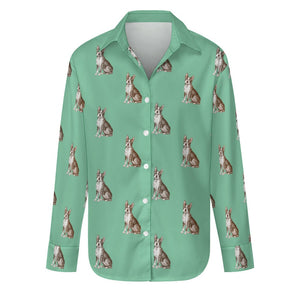 Watercolor Brindle Boston Terriers Women's Shirt - 9 Colors-Apparel-Apparel, Boston Terrier, Dog Mom Gifts, Shirt-Mint Green-S-29