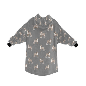 Watercolor Brindle Boxer Dogs Blanket Hoodie-Blanket-Apparel, Blanket Hoodie, Blankets, Boxer, Dog Mom Gifts-23