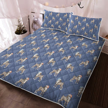 Load image into Gallery viewer, Watercolor Brindle Boxer Dogs Christmas Quilted Bedding Set-Bedding-Bedding, Blankets, Boxer, Christmas, Home Decor-7