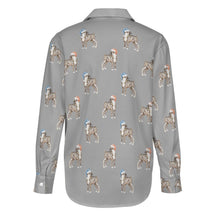 Load image into Gallery viewer, Watercolor Brindle Boxer Dogs Christmas Women&#39;s Shirt-Apparel-Apparel, Boxer, Christmas, Dog Mom Gifts, Shirt-40