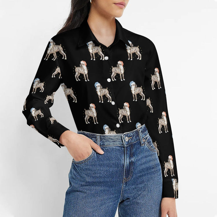 Watercolor Brindle Boxer Dogs Christmas Womens Shirt 41 750x
