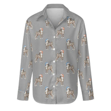 Load image into Gallery viewer, Watercolor Brindle Boxer Dogs Christmas Women&#39;s Shirt-Apparel-Apparel, Boxer, Christmas, Dog Mom Gifts, Shirt-S-DarkGray-34