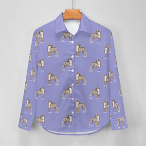 Watercolor Brindle Boxer Dogs Women's Shirt-Apparel-Apparel, Boxer, Dog Mom Gifts, Shirt-34