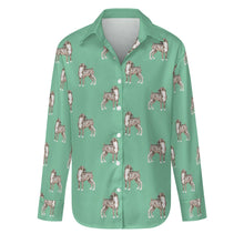 Load image into Gallery viewer, Watercolor Brindle Boxer Dogs Women&#39;s Shirt-Apparel-Apparel, Boxer, Dog Mom Gifts, Shirt-S-MediumAquaMarine-24