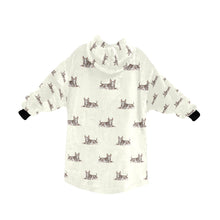 Load image into Gallery viewer, Watercolor Brindle Bull Terriers Blanket Hoodie-Blanket-Apparel, Blanket Hoodie, Blankets, Bull Terrier, Dog Mom Gifts-14