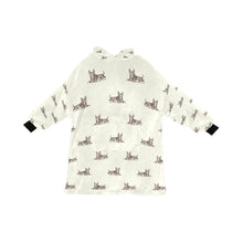 Load image into Gallery viewer, Watercolor Brindle Bull Terriers Blanket Hoodie-Blanket-Apparel, Blanket Hoodie, Blankets, Bull Terrier, Dog Mom Gifts-Ivory White-ONE SIZE-13