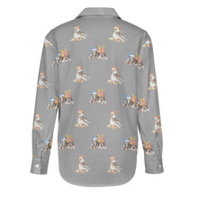 Load image into Gallery viewer, Watercolor Brindle Bull Terriers Christmas Women&#39;s Shirt-Apparel-Apparel, Bull Terrier, Christmas, Dog Mom Gifts, Shirt-45