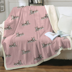 Watercolor Brindle Bull Terriers Sherpa Fleece Blanket - 8 Colors-Blanket-Bedding, Blankets, Bull Terrier, Home Decor-13